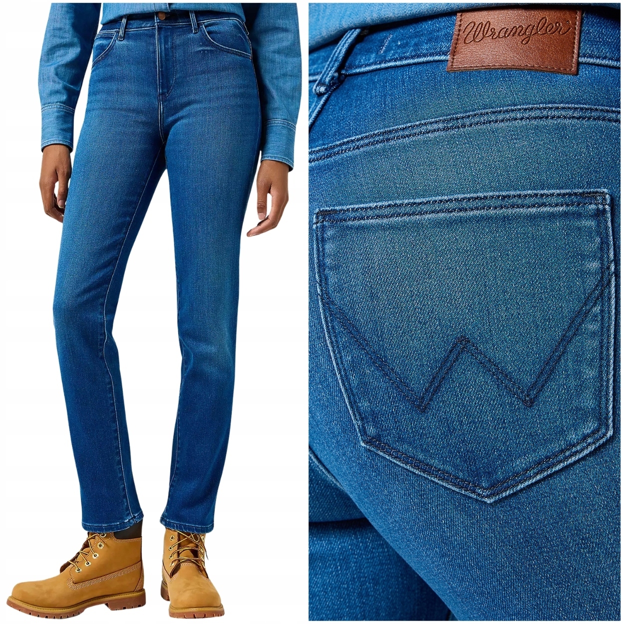 Wrangler Straight Agate jednoduché vysoké dámské džínové kalhoty W31 L32