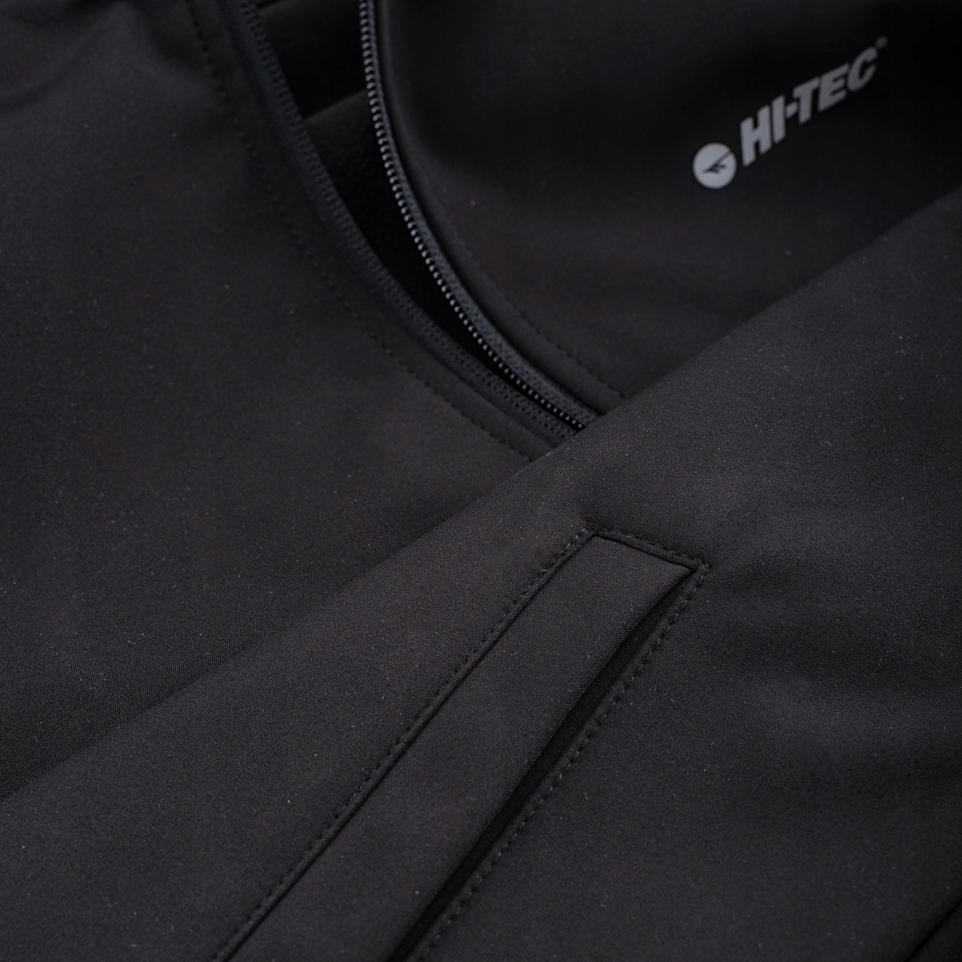 Męski softshell DERAI BLACK Długość rękawa 81 cm