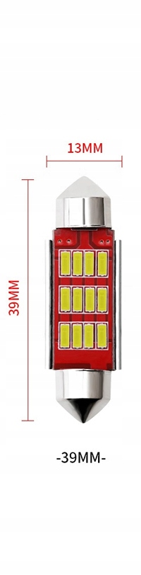 Żarówki LED C5W Rejestracja Kabina 12/24 39 mm CAN Liczba sztuk 2 szt.