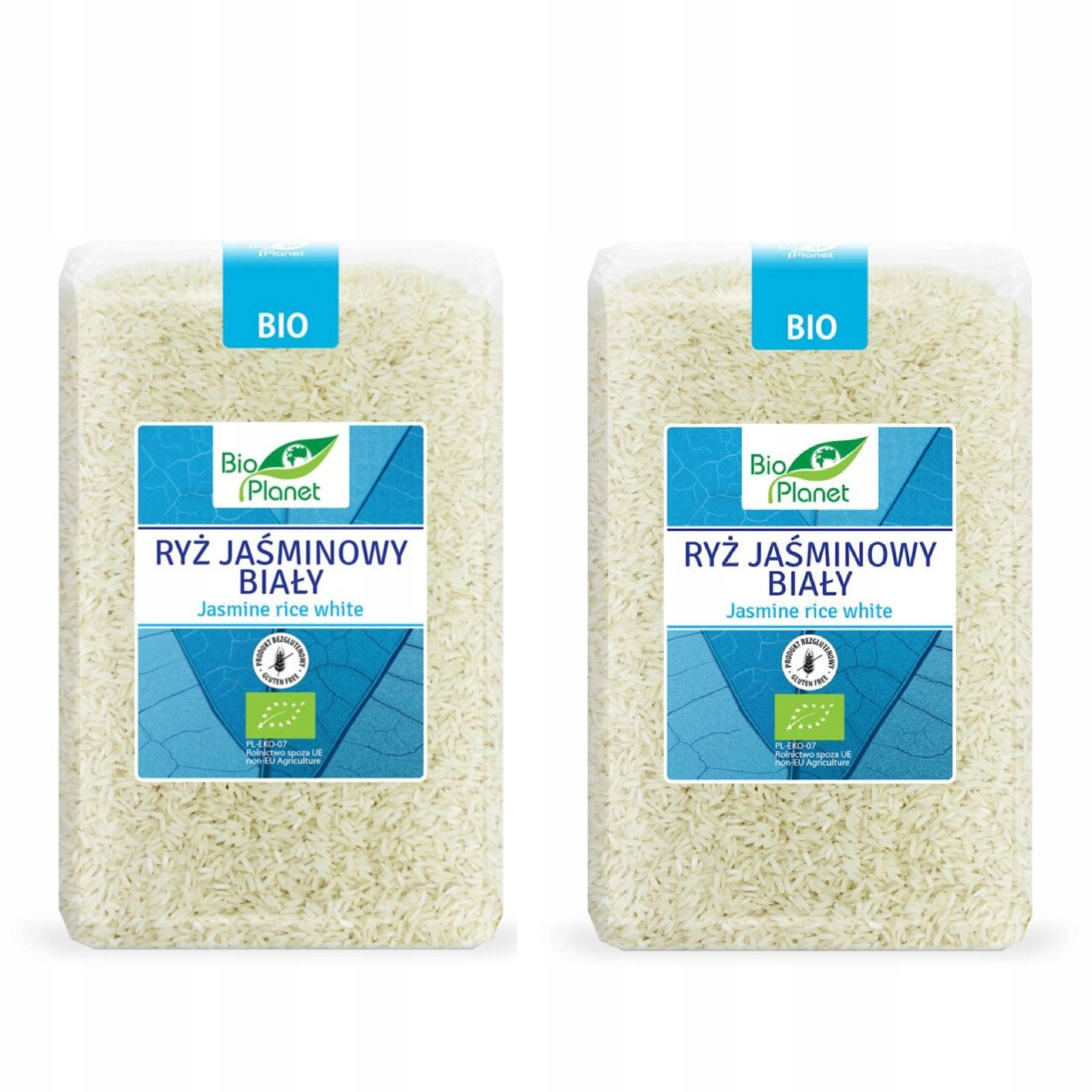 2x Ryż Jaśminowy Biały Bezglutenowy Bio 2 kg Bio Planet