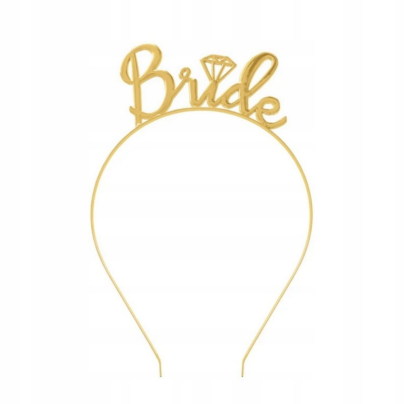 Opaska na WIECZÓR PANIEŃSKI BRIDE ZŁOTA