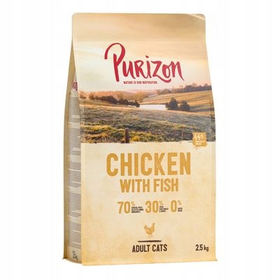 Purizon Adult dla kota, kurczak i ryba bez zbóż 2,5 kg sucha karma