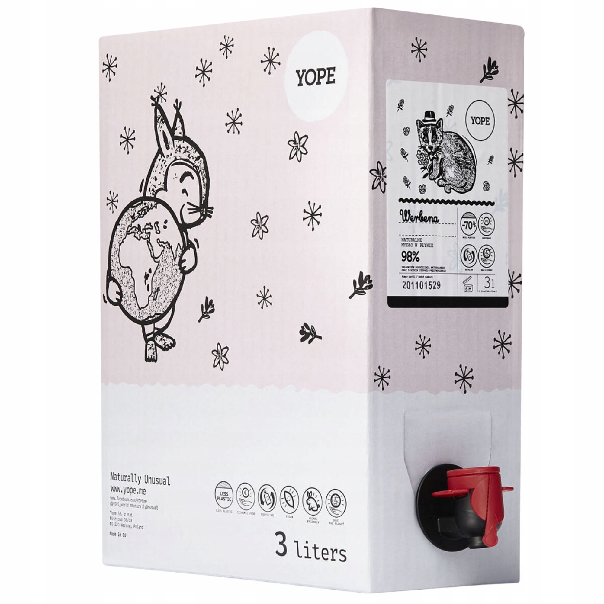 Yope Werbena Naturalne mydło w płynie 3l