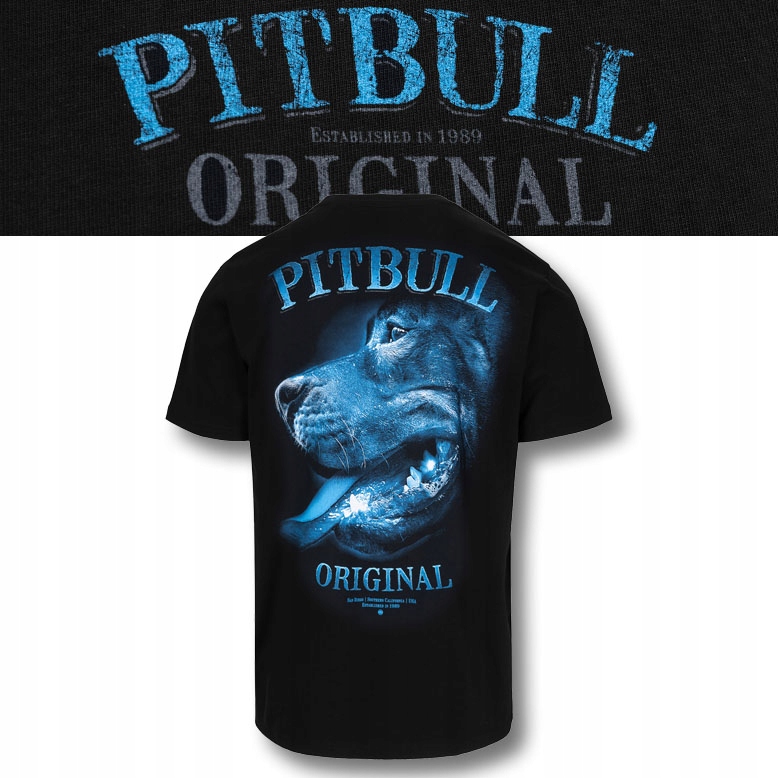Męska Koszulka Pitbull Bawełniany T-shirt z nadrukiem Midnight