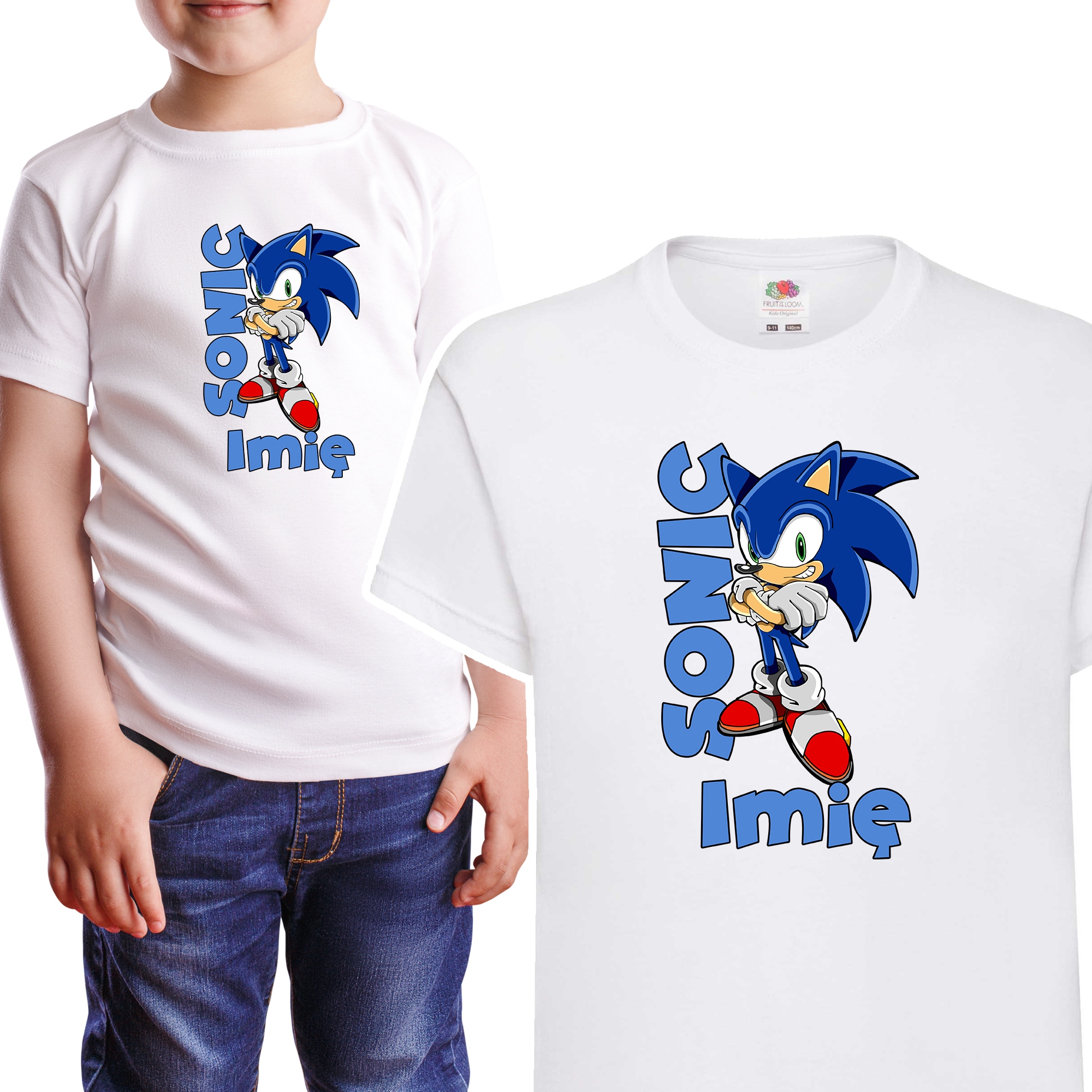 

Koszulka Dziecięca Własne Imię Sonic 110 cm