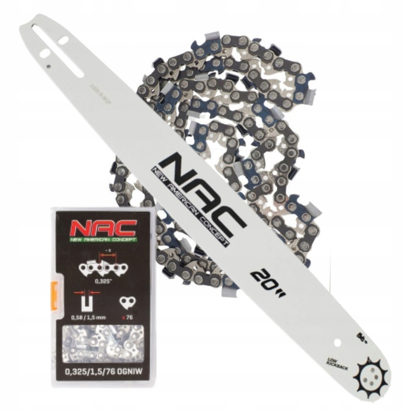 Prowadnica Piły 20" Nac Łańcuch 76 Ogniw CST61-50AC CST61-50AOW