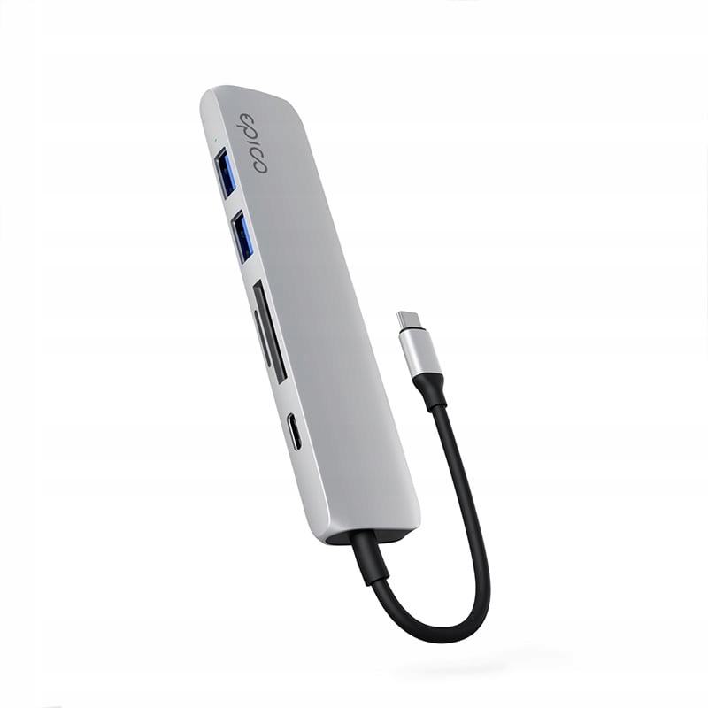 EPICO 6w1 aluminiowy hub 8K ze złączem USB-C 9915112100067 srebrny