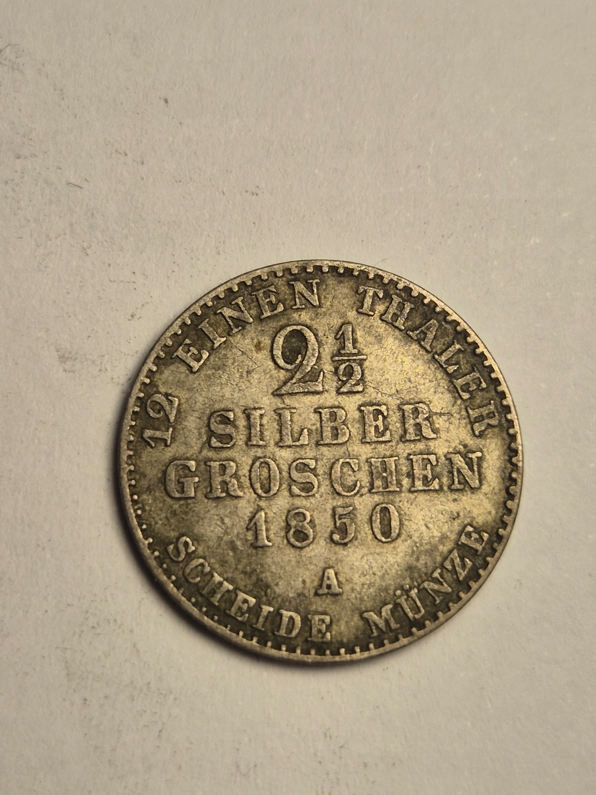 2 1/2 silber grosza 1850 A Ag