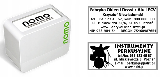 PIECZĄTKA Modico Nomo 3 1/2 - GRAFITOWA - 6 wersów Marka Modico