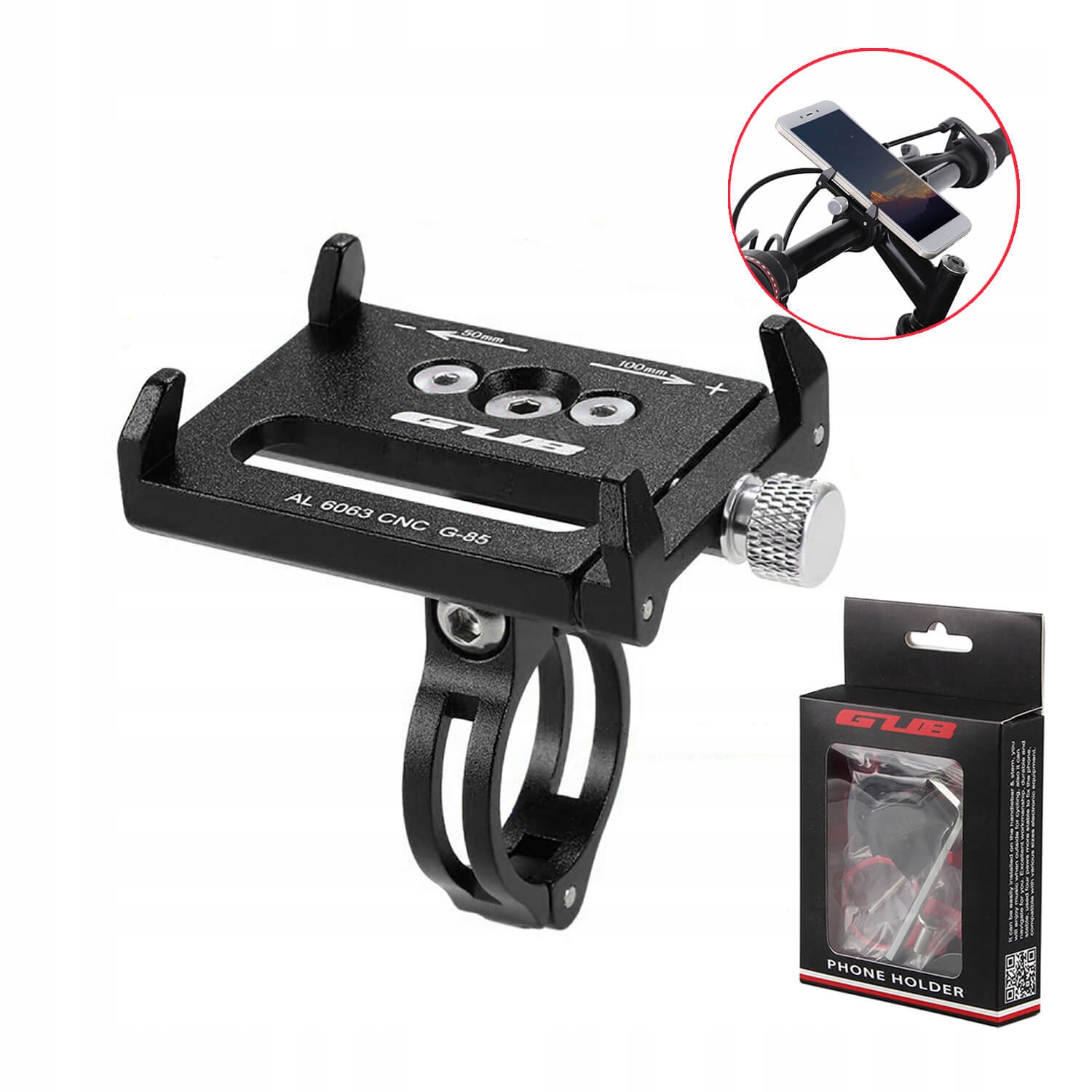 

Aluminiowy Gub 85 G-85 Uchwyt Rowerowy Na Telefon