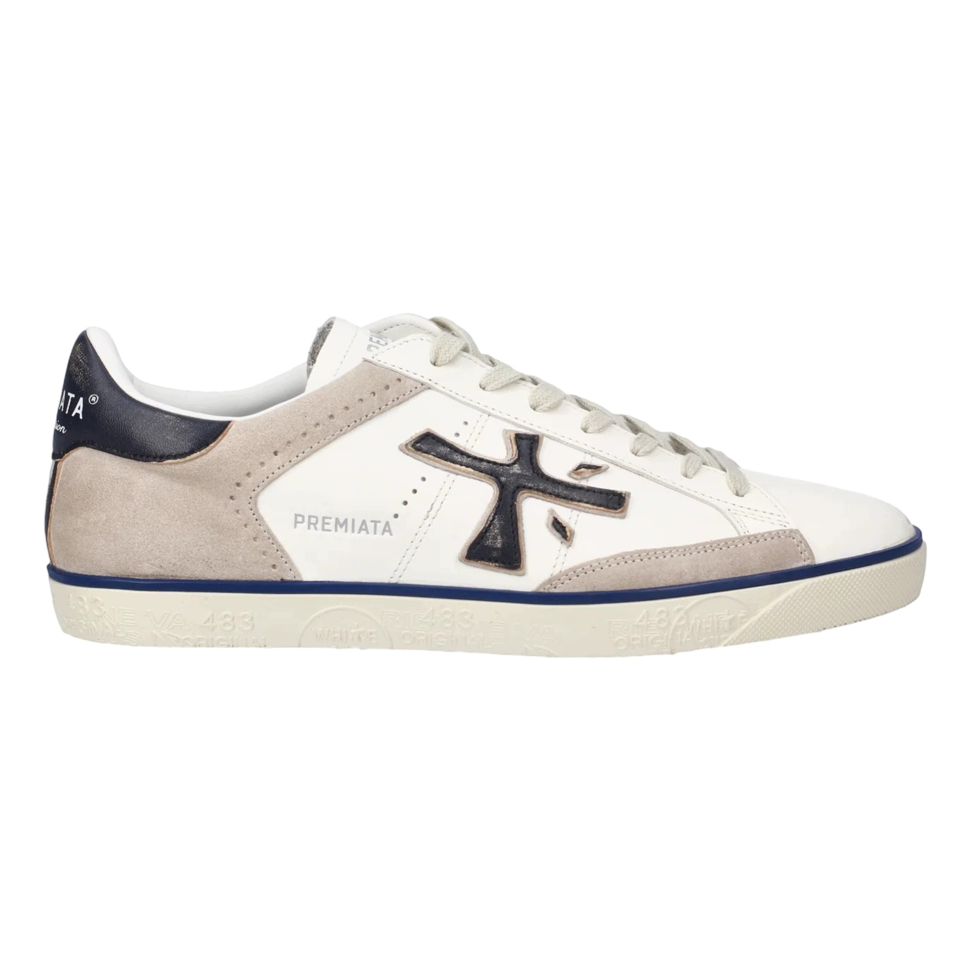 Premiata Pánské tenisky Steven 7285 Kožené Premium Béžové 41