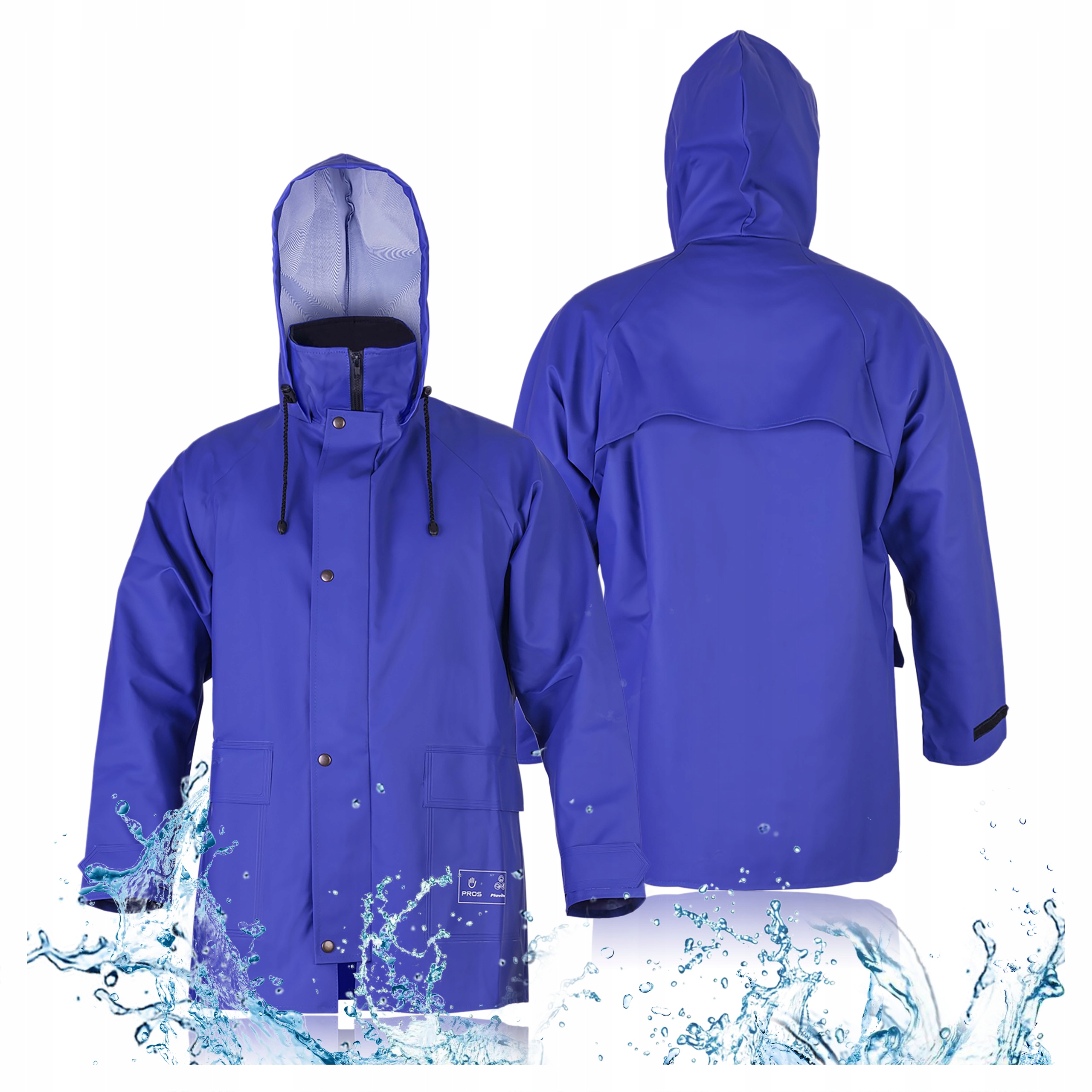 Dešťová bunda Kapuce Modrá Polsko Pros 103 52 M