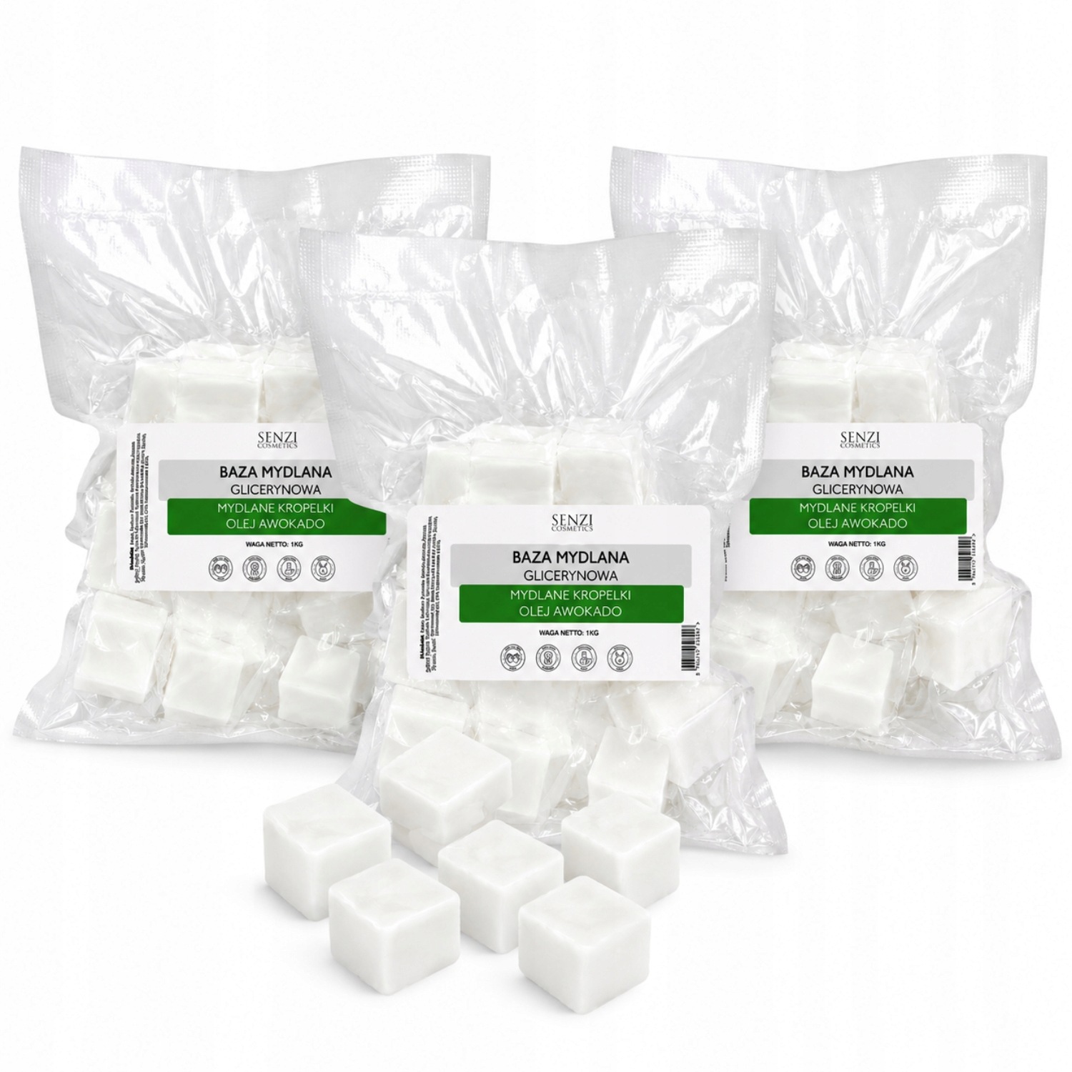 Mýdlová Hmota Mýdlové Kapky Avokádový olej Krojona Diy dílna 3x1kg
