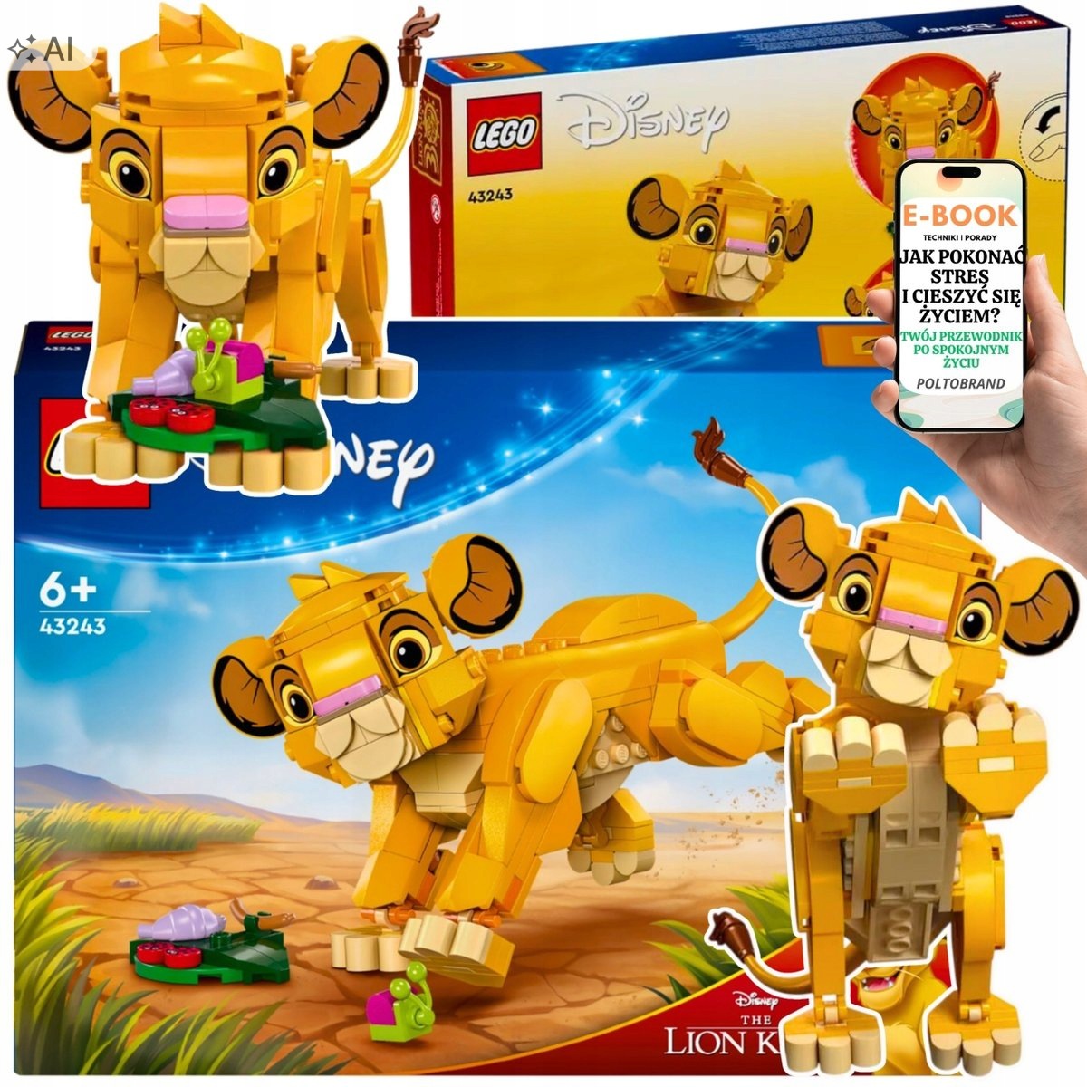 Lego Klocki Simba Disney Król Lew Lwiątko Dla Dziecka EBOOK-1