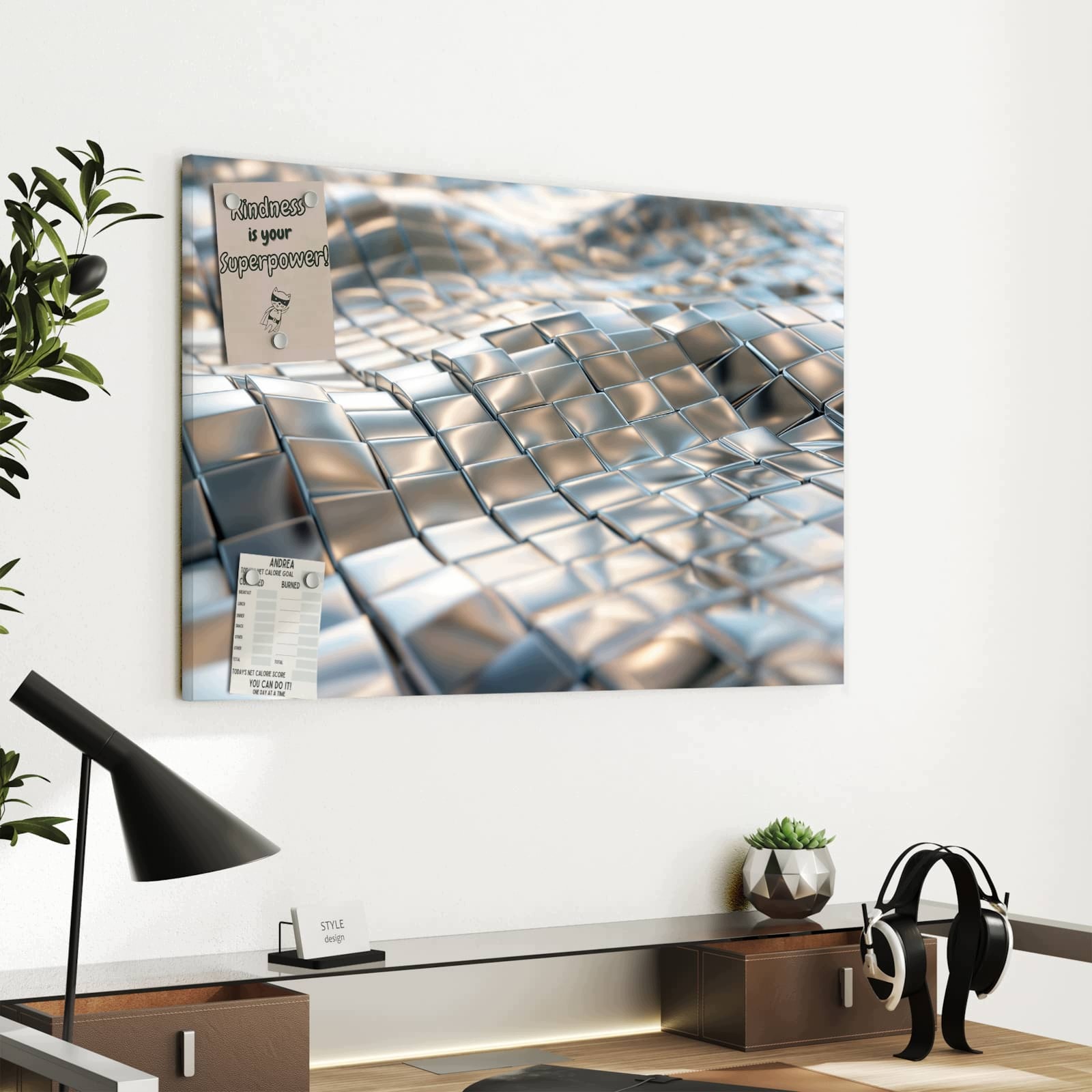 Magnetická tabule Kovové Povrch 60 × 40 cm