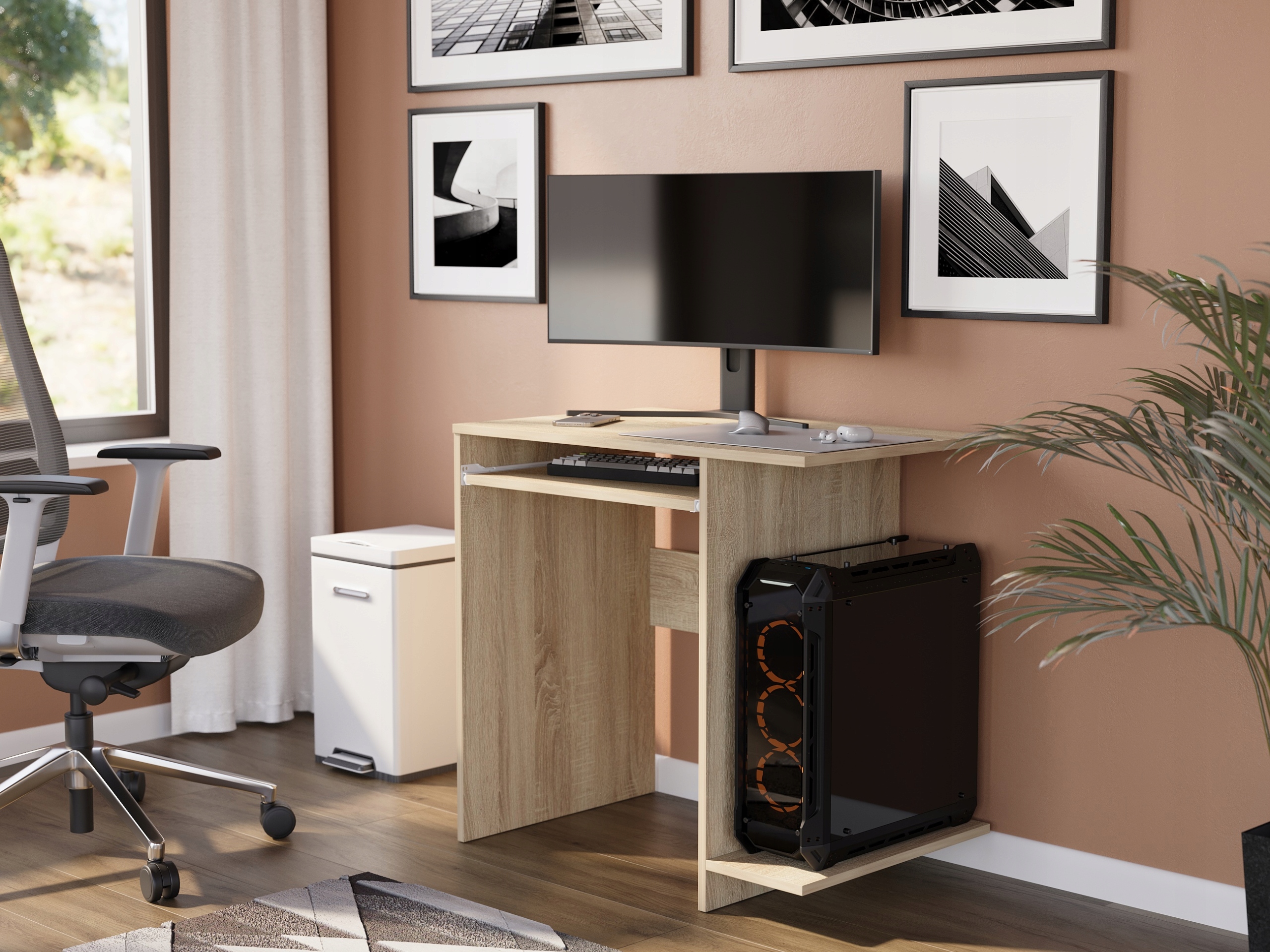 BIURKO KOMPUTEROWE 80CM STOLIK LAPTOP N-5 SONOMA