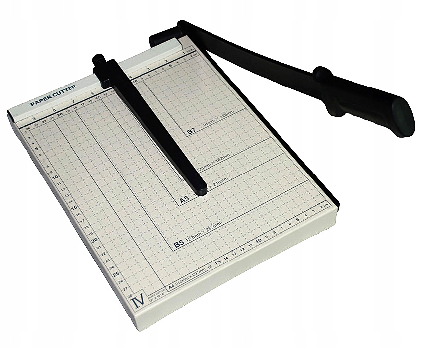 PRECYZYJNA WZMOCNIONA METALOWA GILOTYNA DO CIĘCIA PAPIERU OBCINARKA Model GILOTYNA DO PAPIERU NOŻOWA FORMAT OD A4-B7