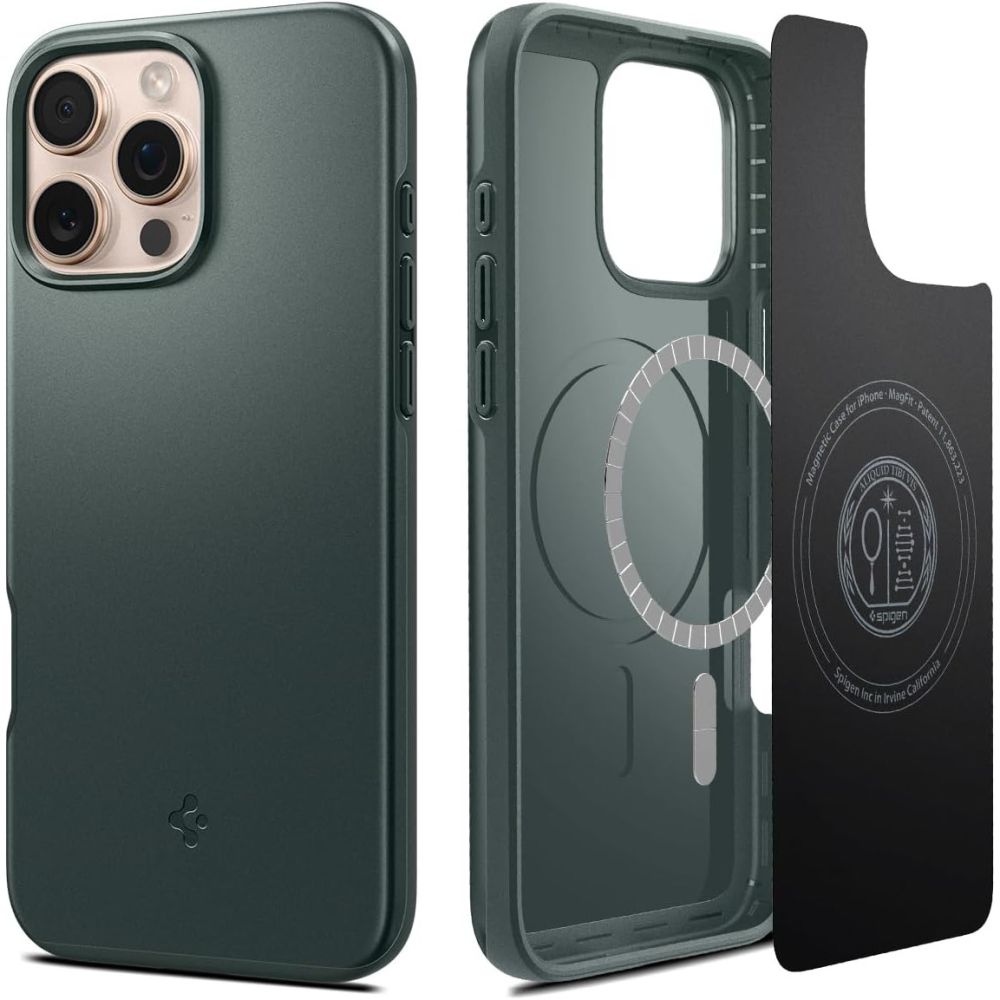 Spigen Thin Fit Magsafe Pouzdro pro iPhone 16 Pro Max Abyss Zelené