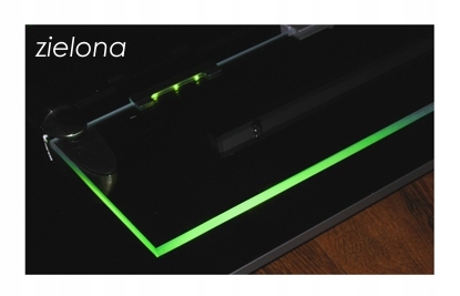 Klip półki szklanej oświetlenie LED ZIELONY RGB Marka Design Light