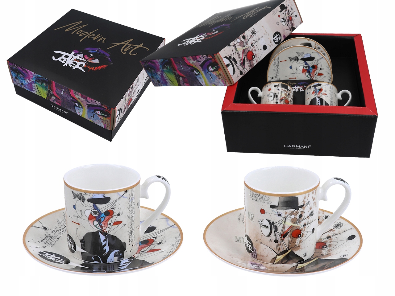 

Filiżanki espresso Art komplet zestaw