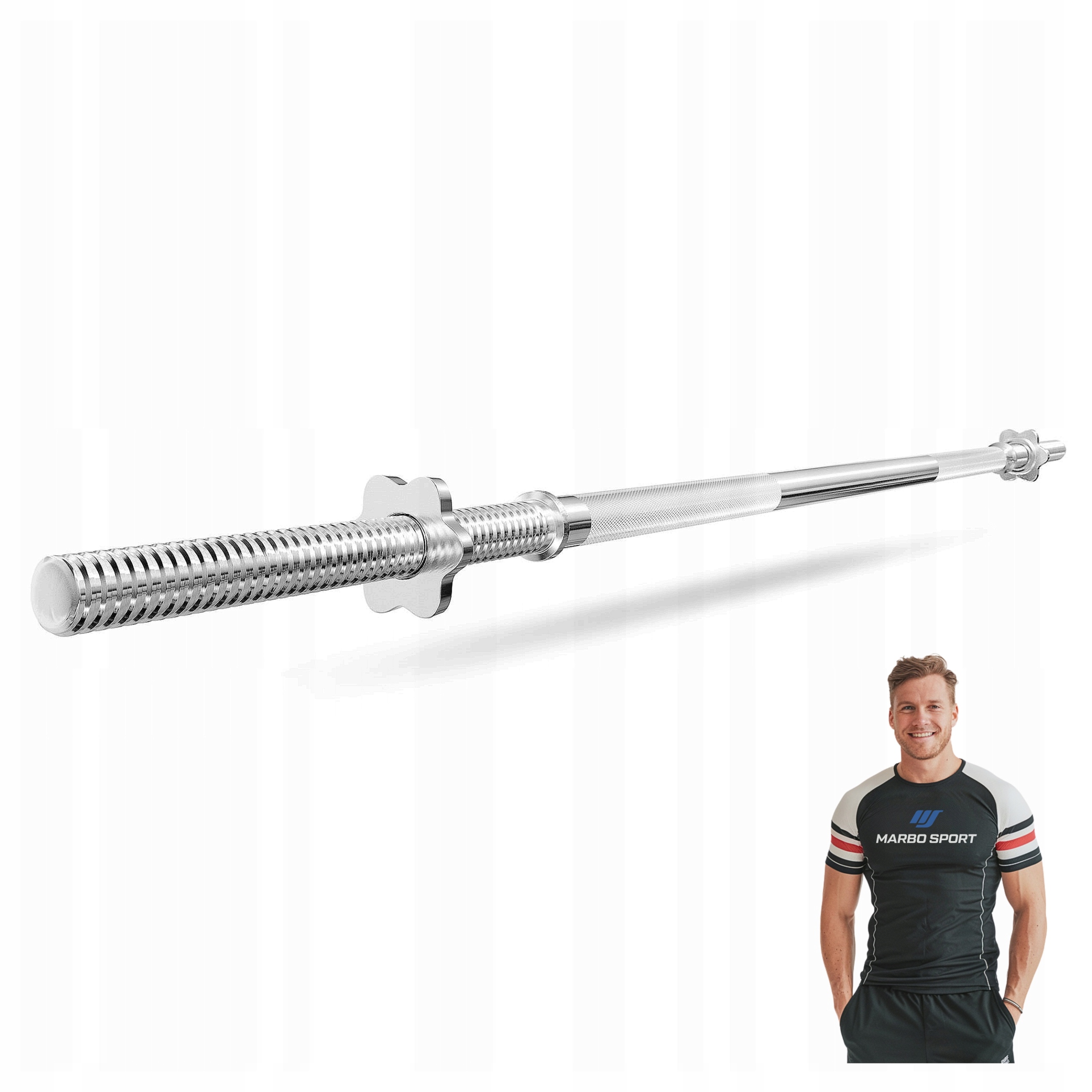 Osa Marbo chromovaná činka pro cvičení posilovna 30 mm 180 cm