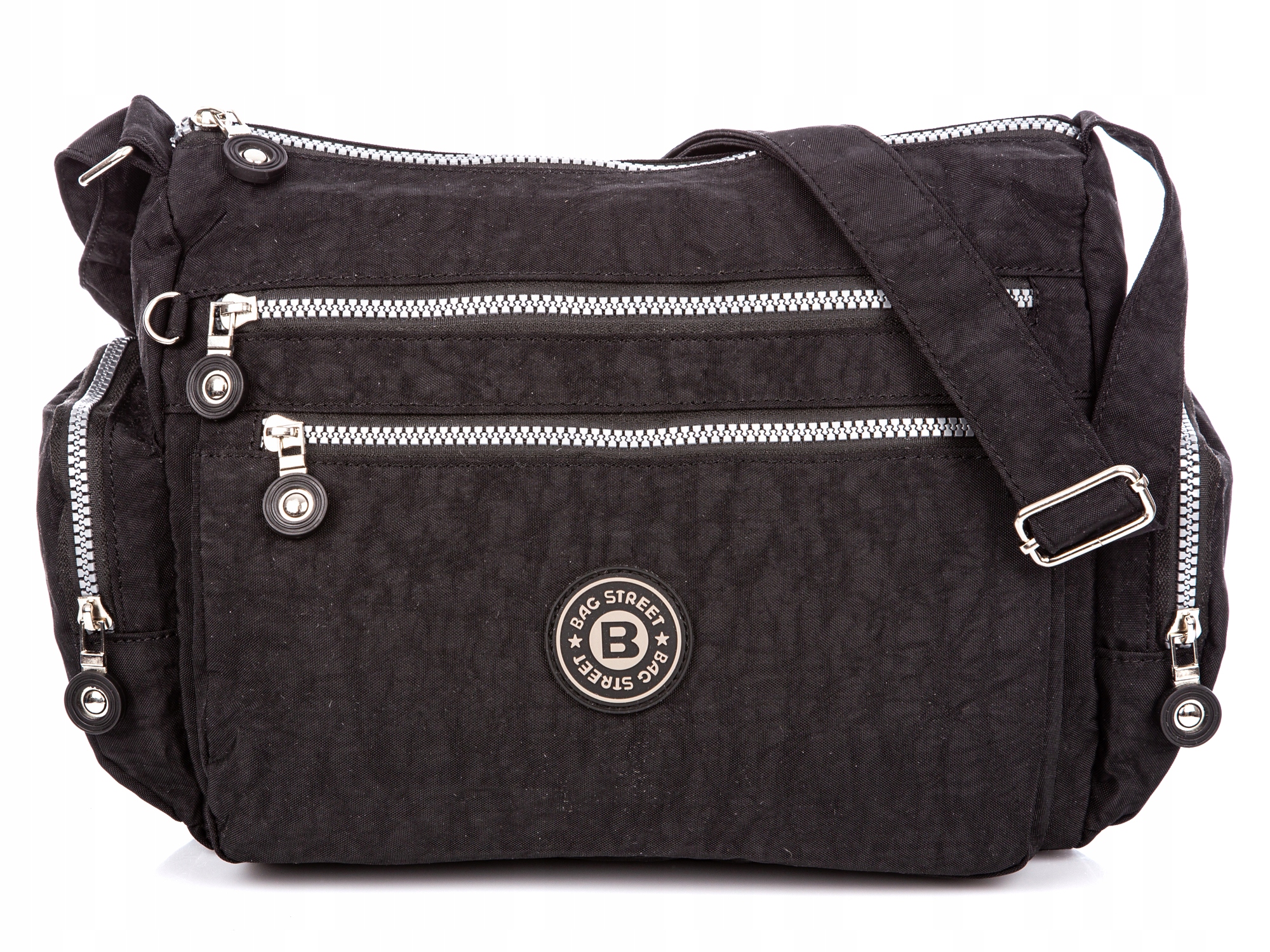 

Lekka Torba Materiałowa Damska Turystyczna Czarna