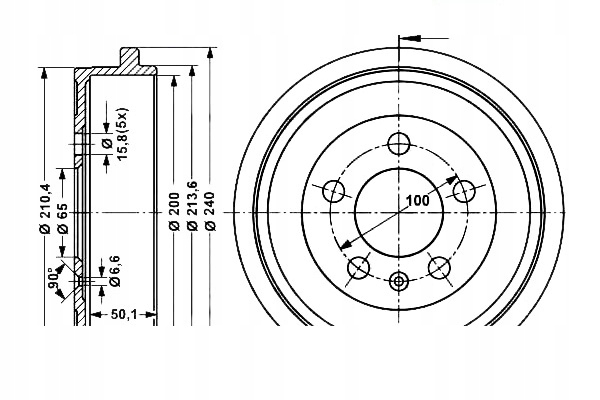 ATE BĘBNY HAMULCOWE SKODA TYŁ FABIA 1,0-2,0 99- A Producent części ATE