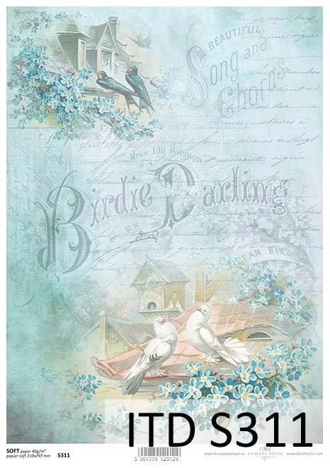 Papier Soft S0311 cienki A4 decoupage