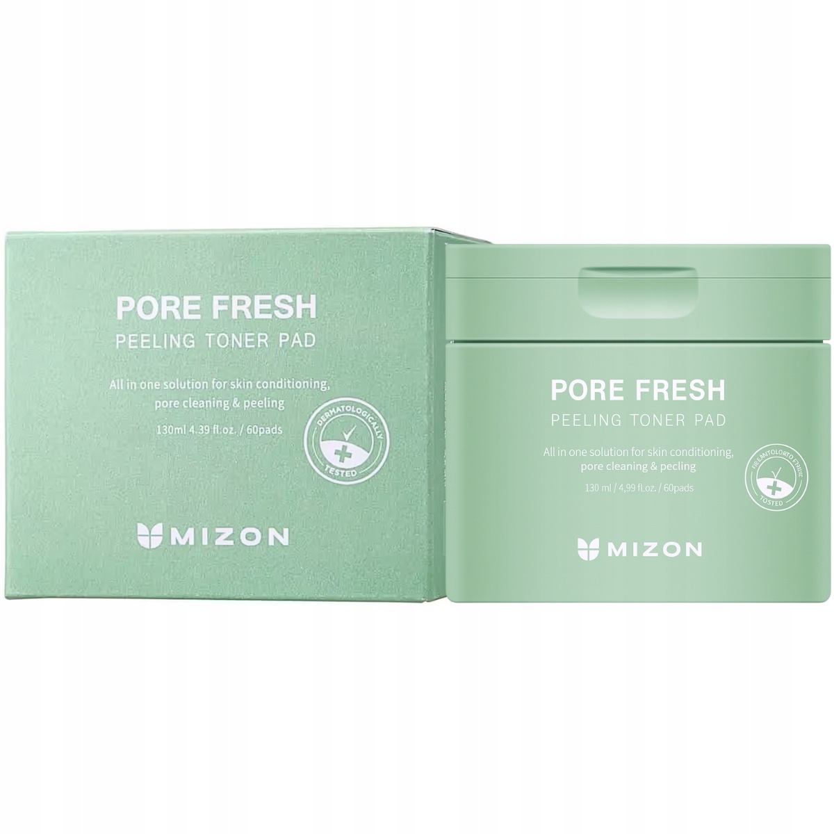 Mizon Pore Fresh Peeling Toner Pad, 60 kusů víceúčelové vločky