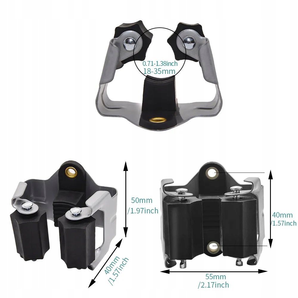 WIESZAK NA NARZĘDZIA OGRODOWE ŚCIENNY UCHWYT DO GARAŻU ORGANIZER NA KIJ MOP Rodzaj uchwyty pojedyncze