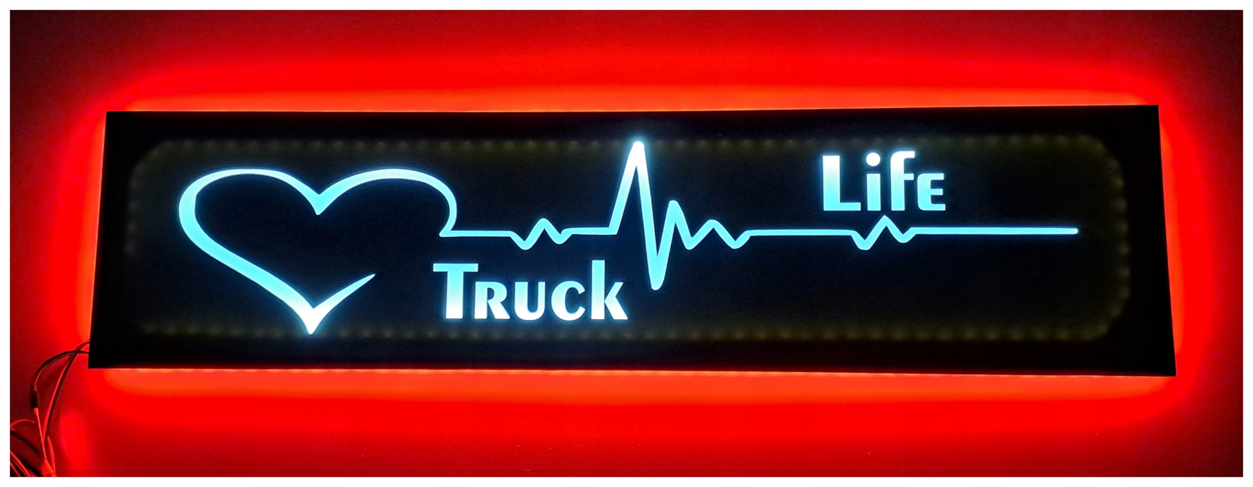 Led tabuľa truck life nad posteľou man daf scania s podsvietením kabíny Tir