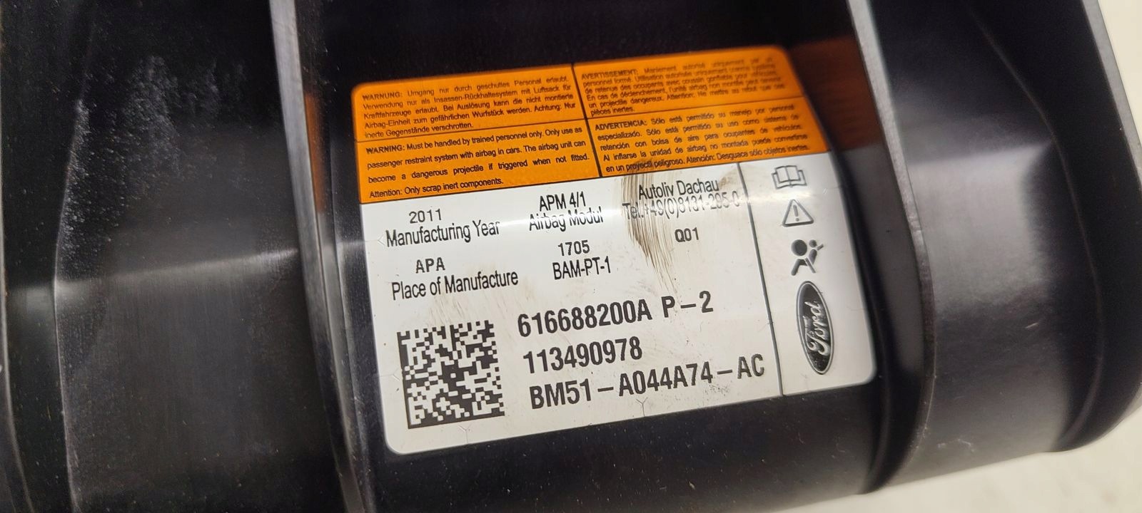 airbag airbag spolujezdce Ford Focus MK3