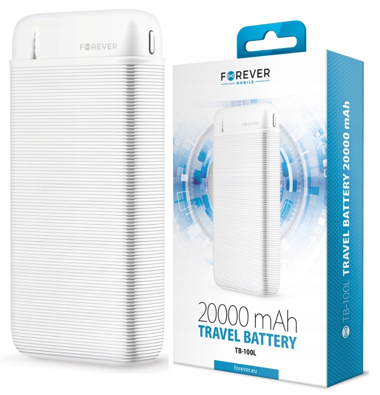 Power bank 20000mAh powerbank diody Led Usb Usb-c