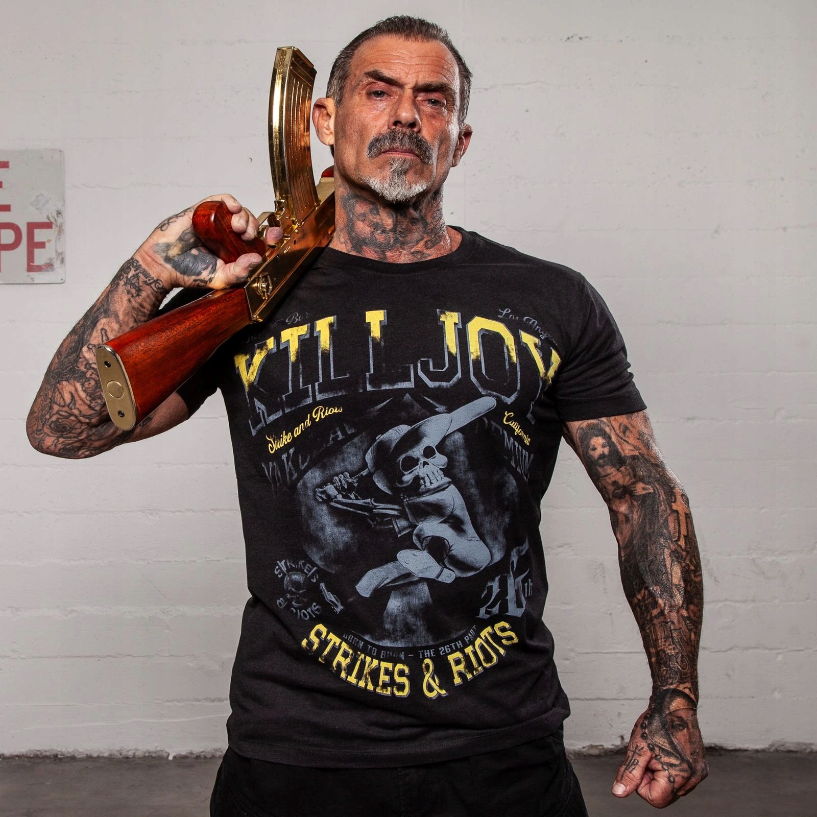 Tričko Yakuza Premium 3808 černé, Born to Burn, Kill Joy, Strikes & Riots