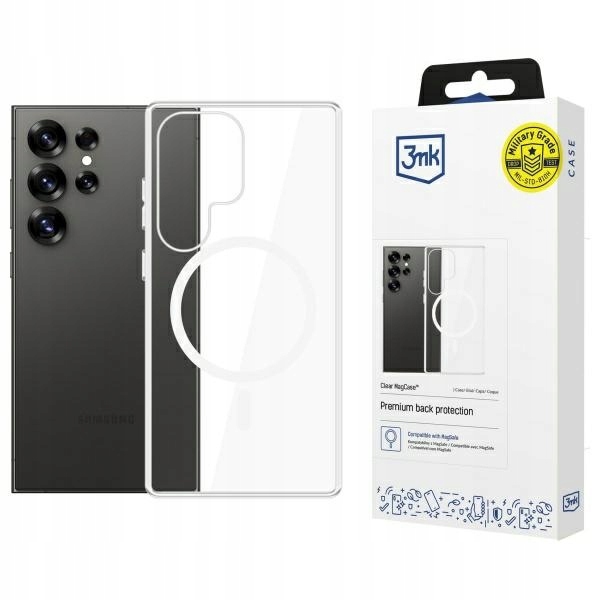 Etui 3MK Clear MagCase do Samsung S25 Ultra z kompatybilnością MagSafe