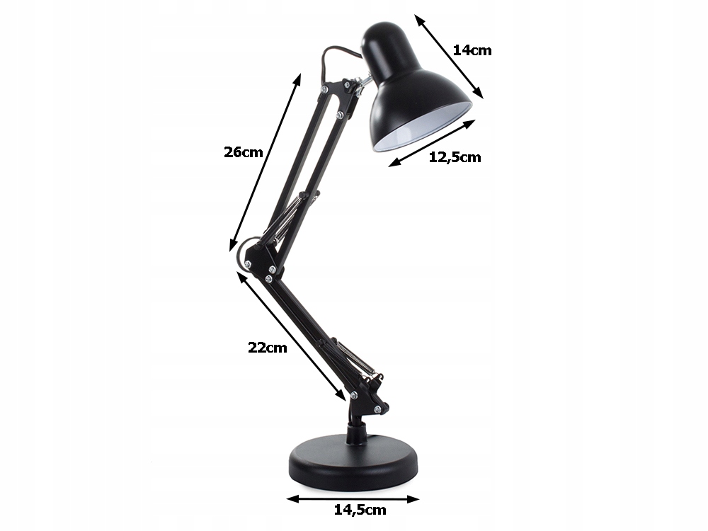 LAMPKA BIURKOWA KREŚLARSKA LAMPA NOCNA SZKOLNA Długość/wysokość 67 cm