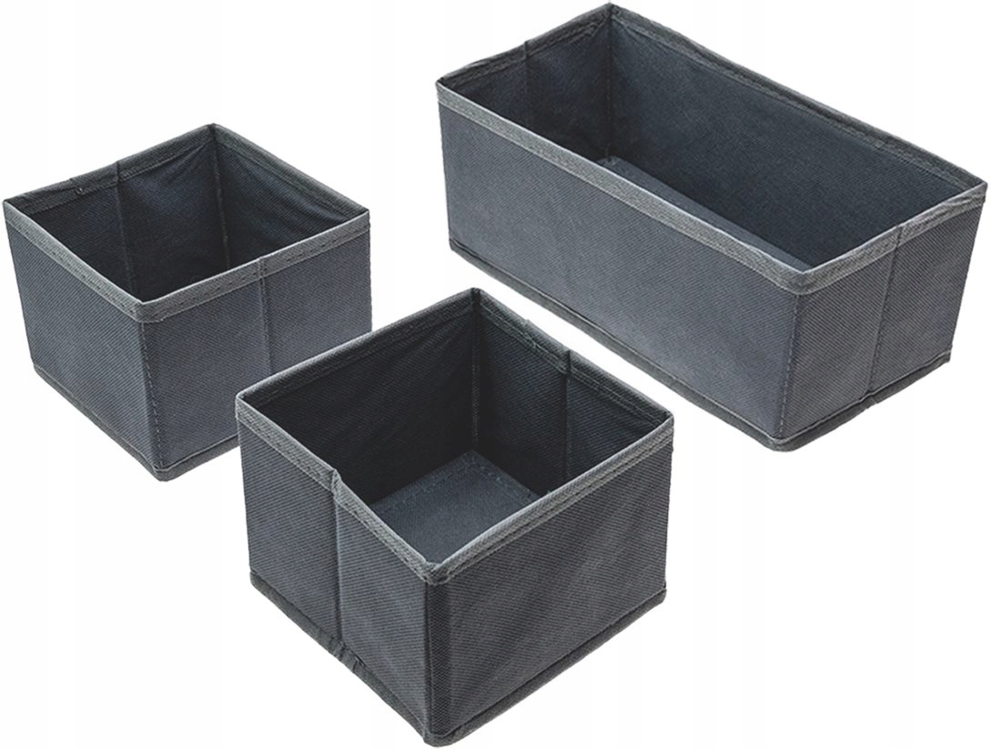 ORGANIZER DO SZUFLADY NA BIELIZNĘ SKARPETKI ZESTAW 3 WKŁADÓW TEKSTYLNE