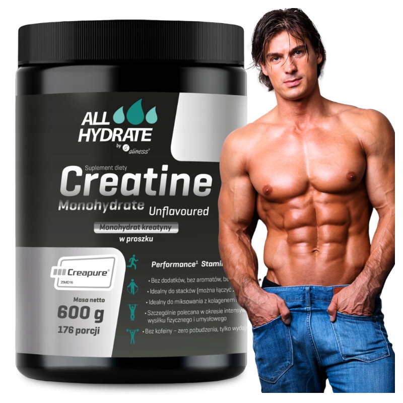 Aliness Allhydrate Kreatin Monohydrat Creapure v prášku 600 g