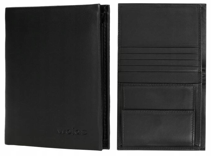 Pánská kožená peněženka elegantní, kvalitní Pravá Kůže Rfid černá Wojas