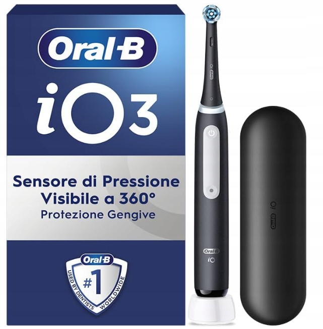 Szczoteczka do zębów Oral-B iO 3 Czarny elektryczna etui