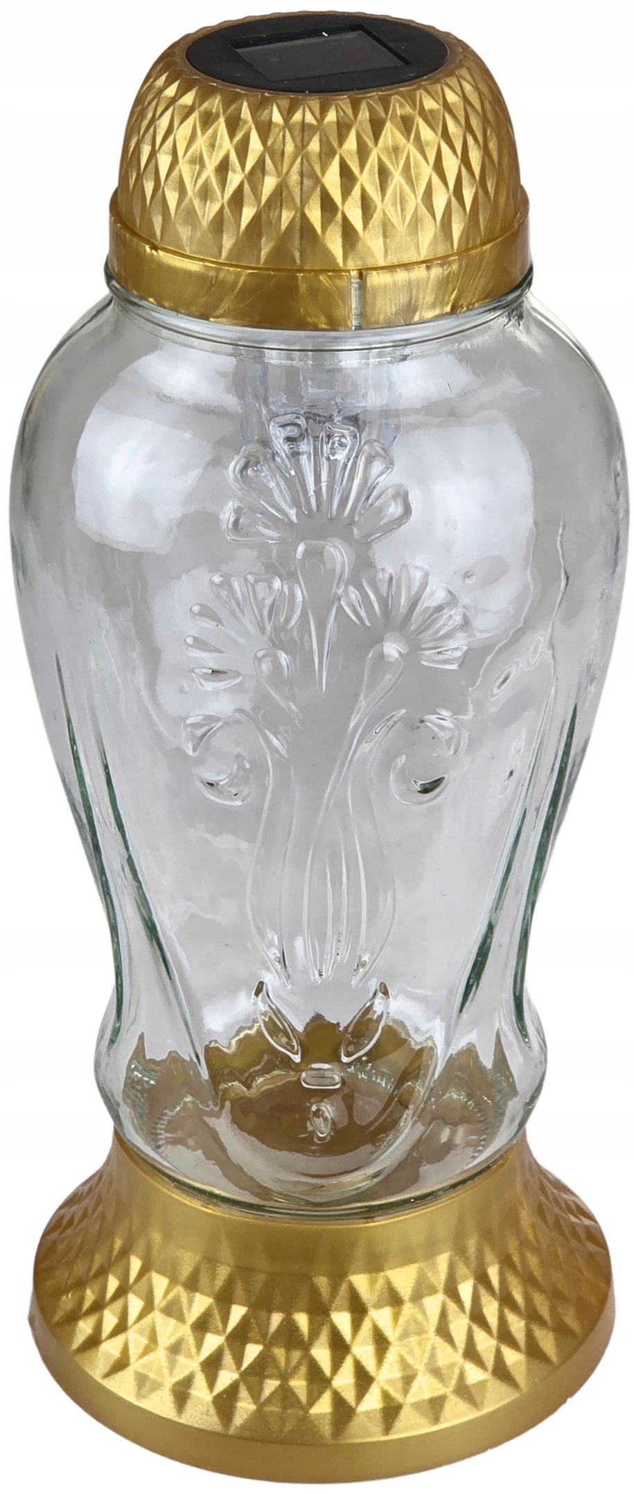 Znicz Solarny LED 25,5 cm – ZNICZE EKO, Wodoodporny, LA 478 ZŁOTY