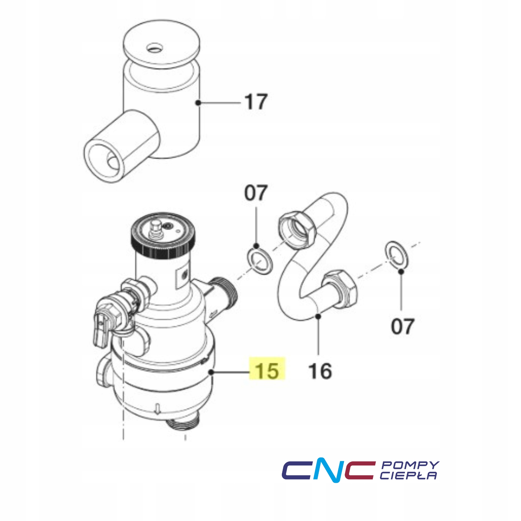 Vaillant 8000048871 Odlučovač nečistôt pre tepelné čerpadlo aroTHERM