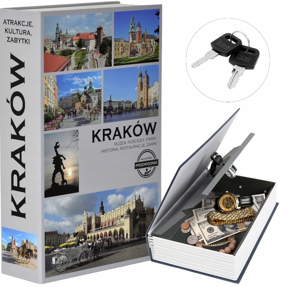 

Sejf Kasetka Książka na pieniądze Metalowa Duża XL