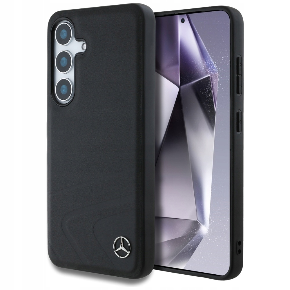 Mercedes Leather MagSafe pouzdro Kožené kryt obal pro Galaxy S25 5G