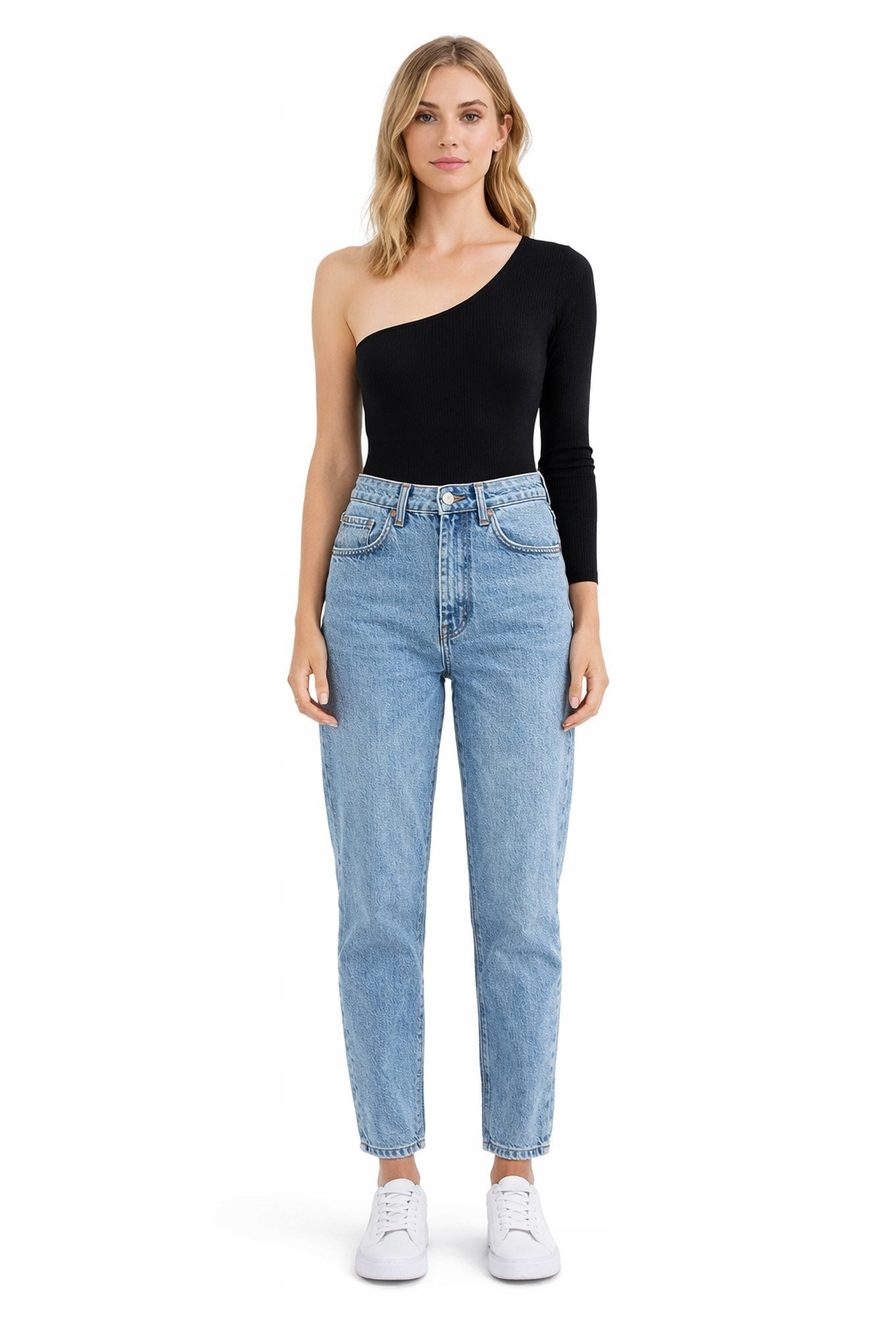 Saintbody Černé Body S Dlouhým Rukávem Asymetrické S I4C