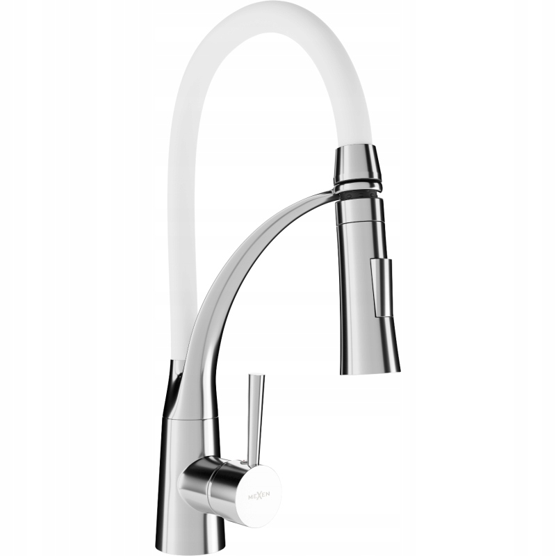 Mexen Aster kuchynská batéria, chrómová/biela 73450-02