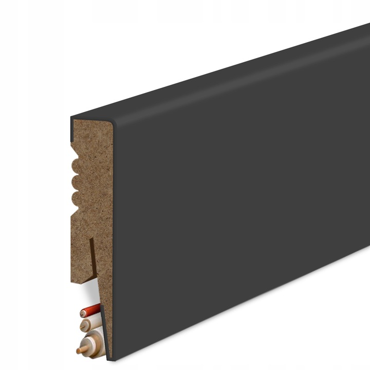 

Listwa przypodłogowa Mdf 8 Antracyt Wodoodporna