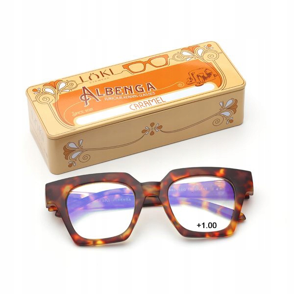 +1.0 Plusy Loki Italy Okulary do komputera Blue Block okulary do czytania