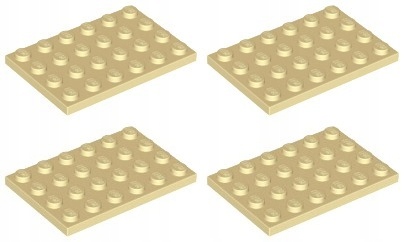 

Lego 3032 Płytka 4x6 piaskowa (14g) 4 szt.