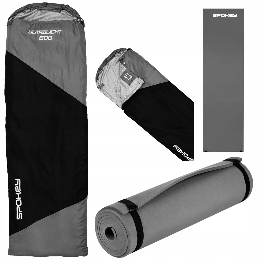 Turistický spací pytel Mumie Lehký S Kapucí Kempingový 210 x 75 cm Karimatka